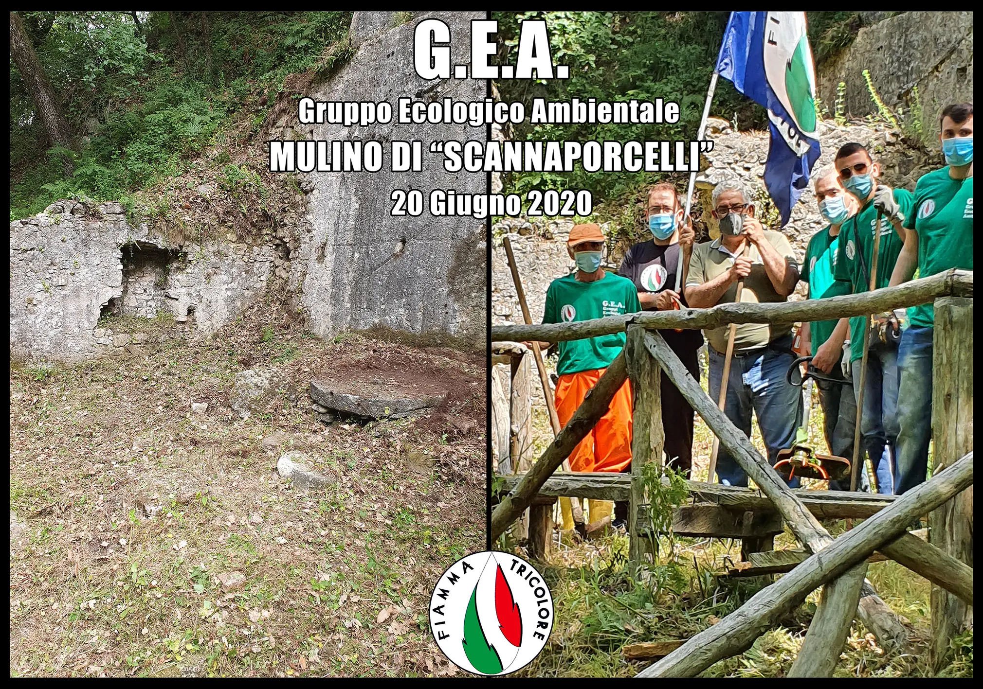 I volontari GEA riqualificano il sito del mulino di “Scannaporcelli” a Melia