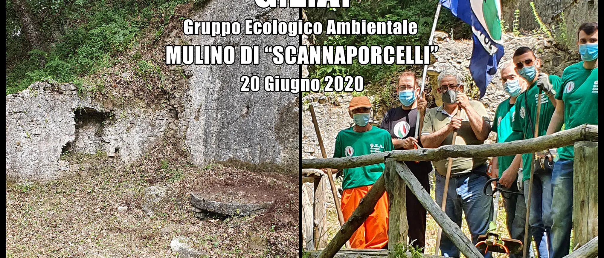 I volontari GEA riqualificano il sito del mulino di “Scannaporcelli” a Melia
