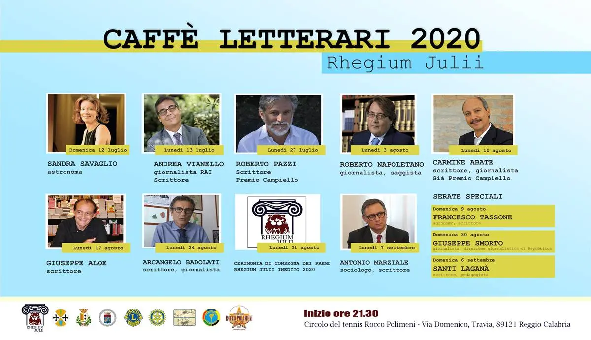 Circolo Rhegium Julli, lunedì la presentazione dei Caffè letterari per l'estate 2020