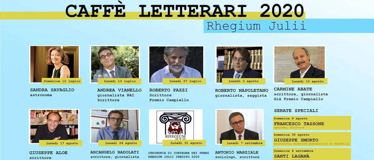 Circolo Rhegium Julli, lunedì la presentazione dei Caffè letterari per l'estate 2020