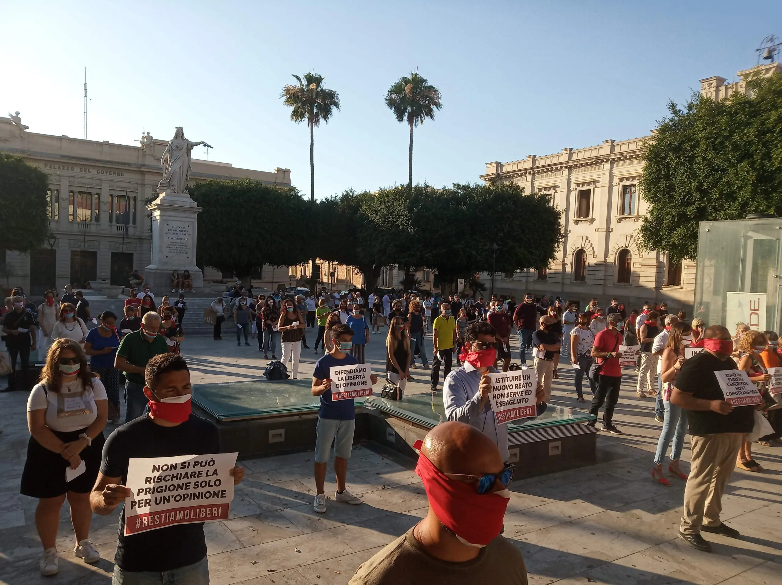 Restiamo Liberi, successo per il sit-in contro il ddl Zan-Scalfarotto