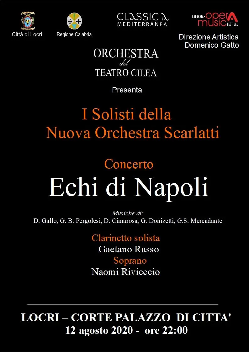 Locri, il festival Classica Mediterranea ospita il concerto \"Echi di Napoli\"