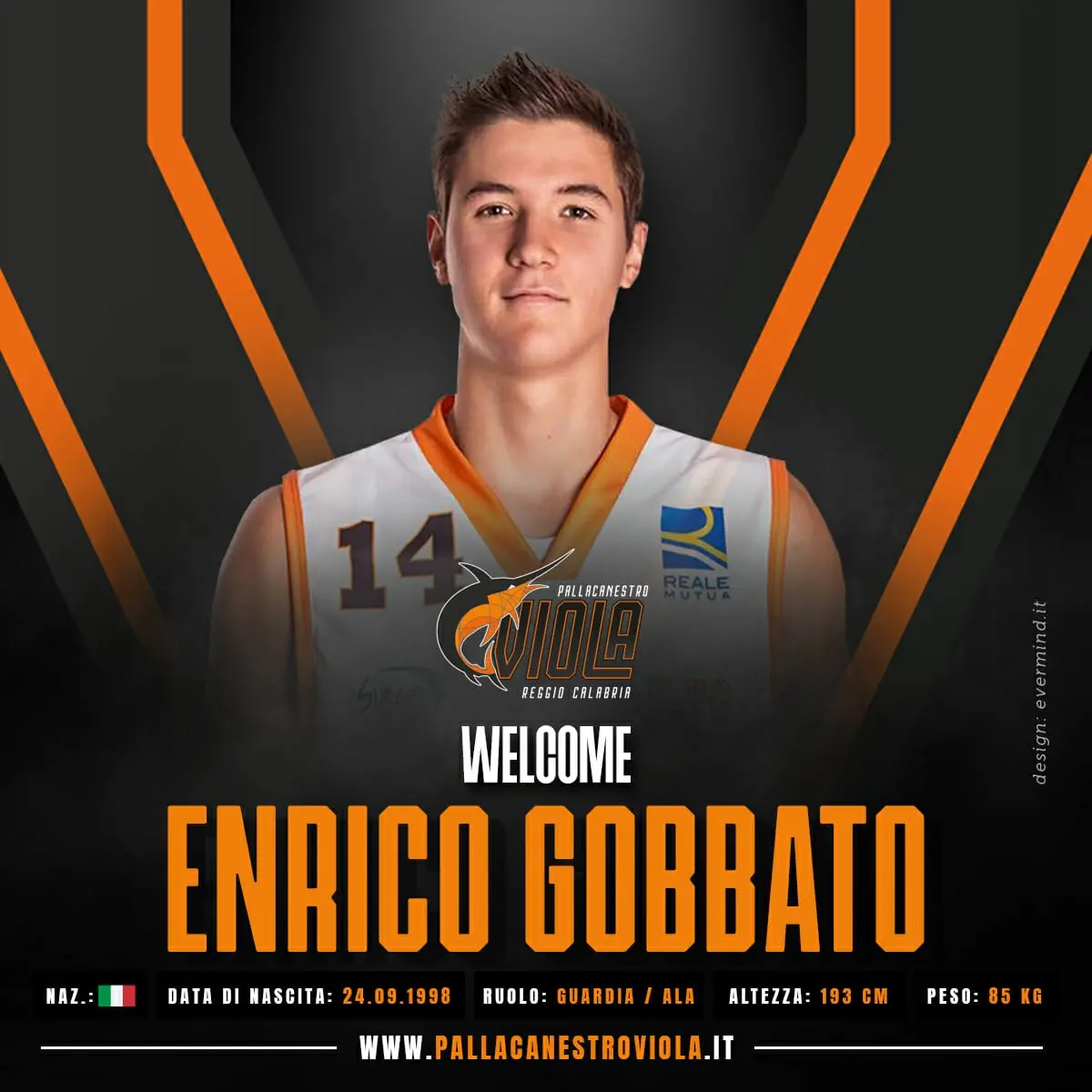 Viola, in arrivo l'under Enrico Gobbato: «Credo in questo progetto»