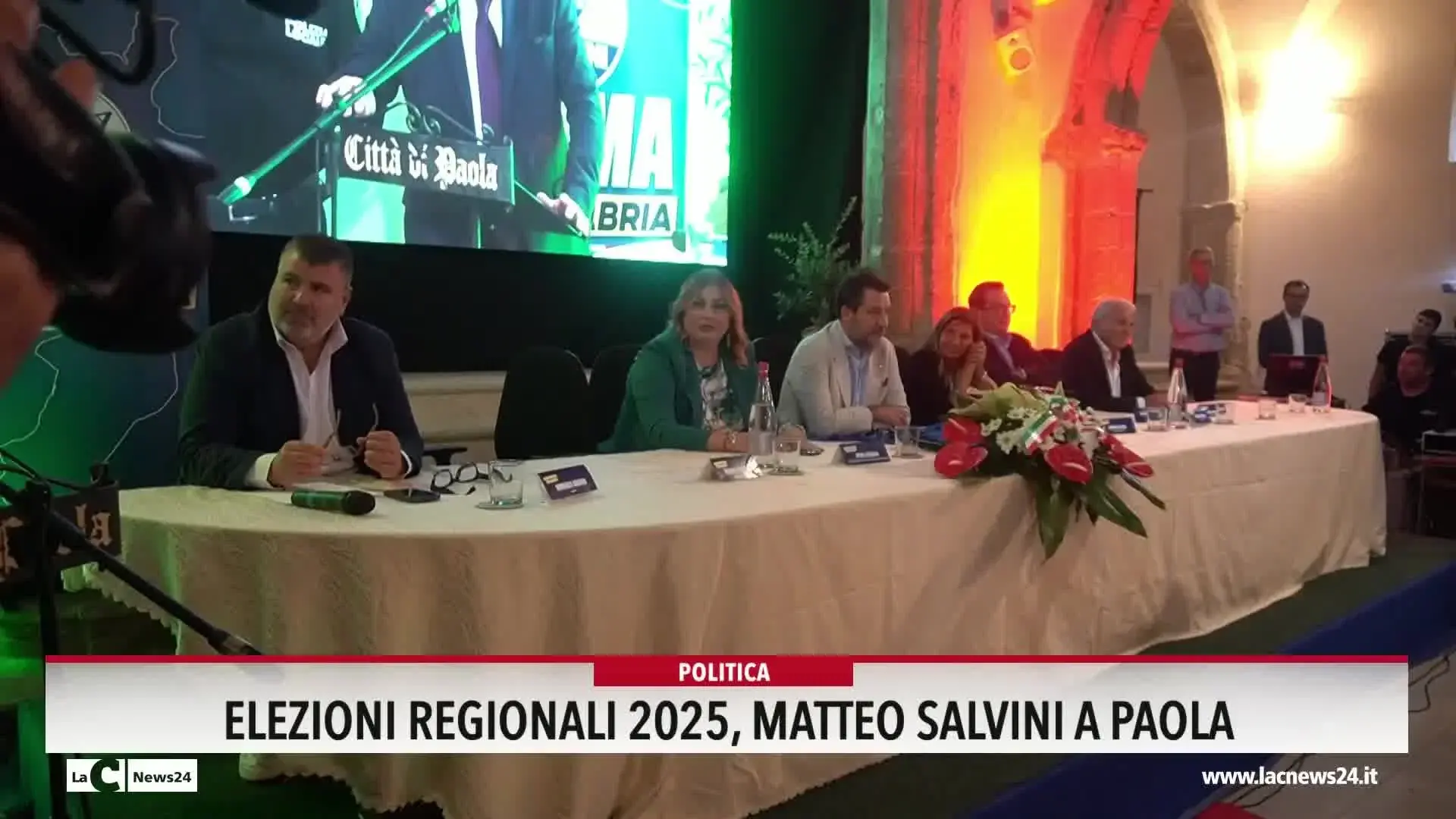 Elezioni regionali 2025, Matteo Salvini a Paola