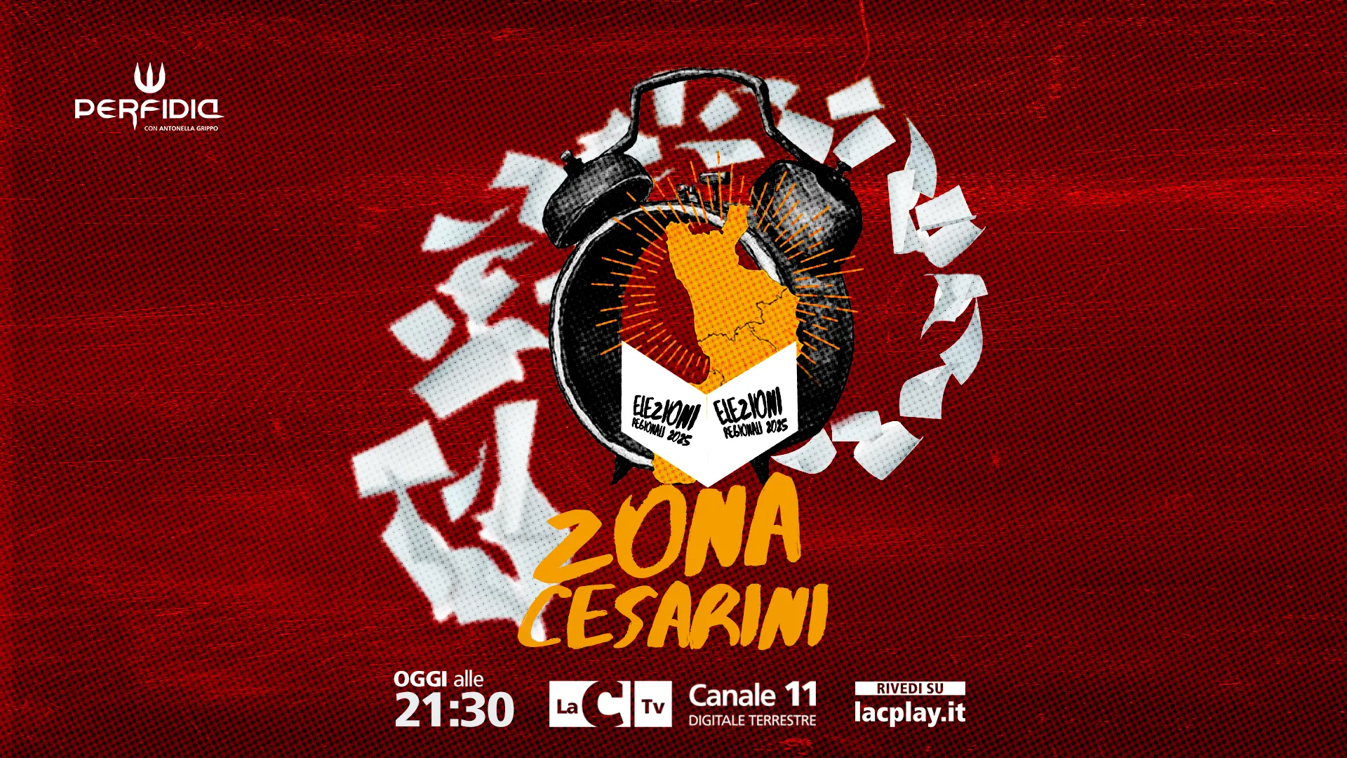 Zona Cesarini, a Perfidia gli ultimi appelli per il voto regionale: il talk di LaC raddoppia, appuntamento stasera alle 21,30\n