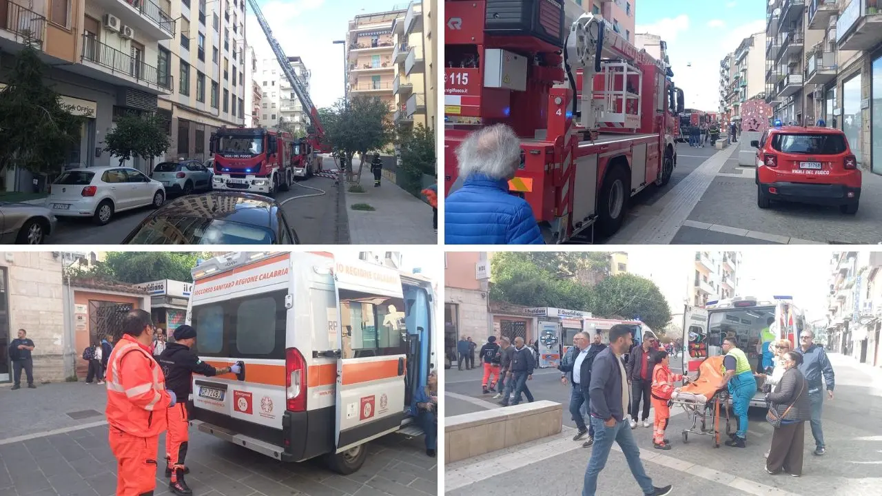 Cosenza, incendio in un palazzo di corso Mazzini: dieci persone intossicate\n