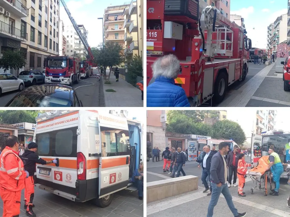 Cosenza, incendio in un palazzo di corso Mazzini: dieci persone intossicate | VIDEO – INTERVISTE