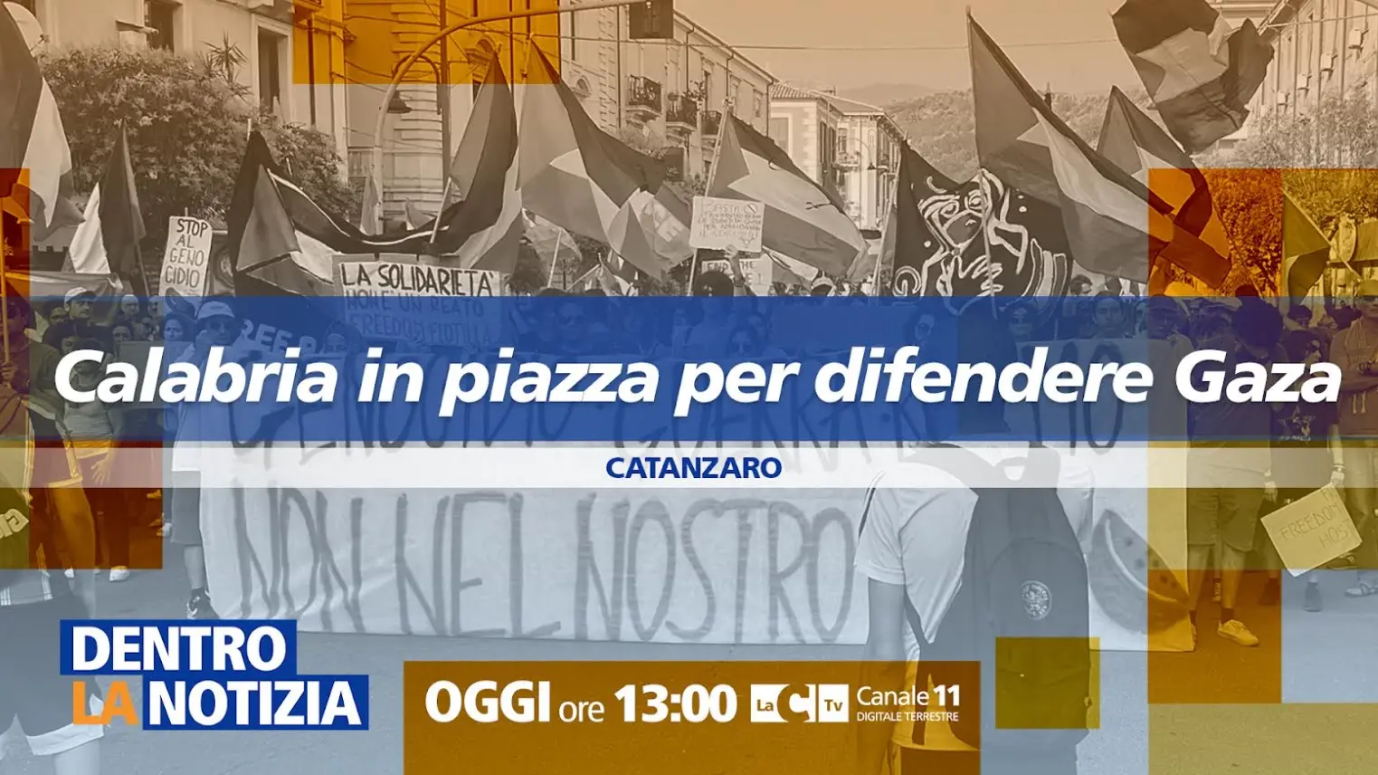 La Calabria in piazza per difendere Gaza: focus a Dentro la notizia\n