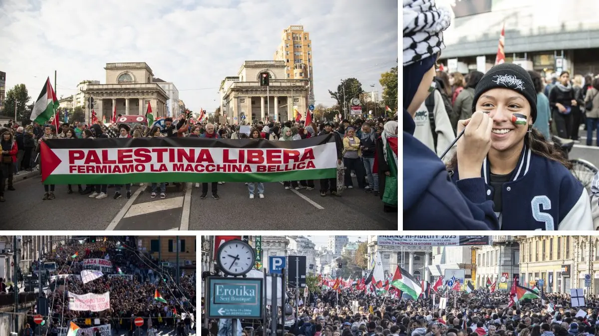 Manifestazioni per Gaza (foto da Ipa) , Ipa