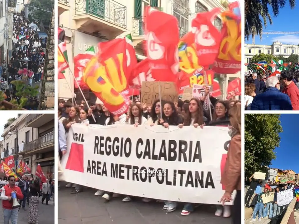 Dal Pollino allo Stretto, in Calabria 15mila in piazza per Gaza. Striscioni, canti e una sola voce: «Palestina libera»