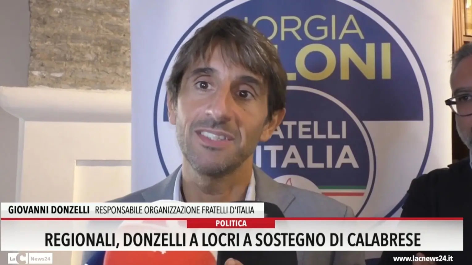 Regionali, Donzelli a Locri a sostegno di Calabrese