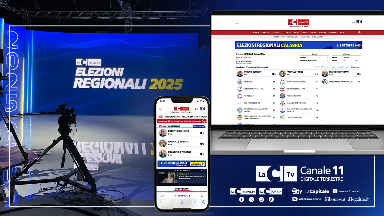 Regionali Calabria, network LaC in prima linea: lunedì speciale Tv e risultati live su\u00A0web e social con una sezione dedicata\n