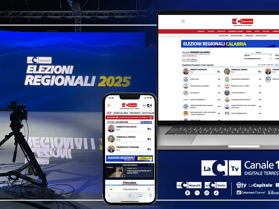 Regionali Calabria, network LaC in prima linea: lunedì speciale Tv e risultati live su web e social con una sezione dedicata