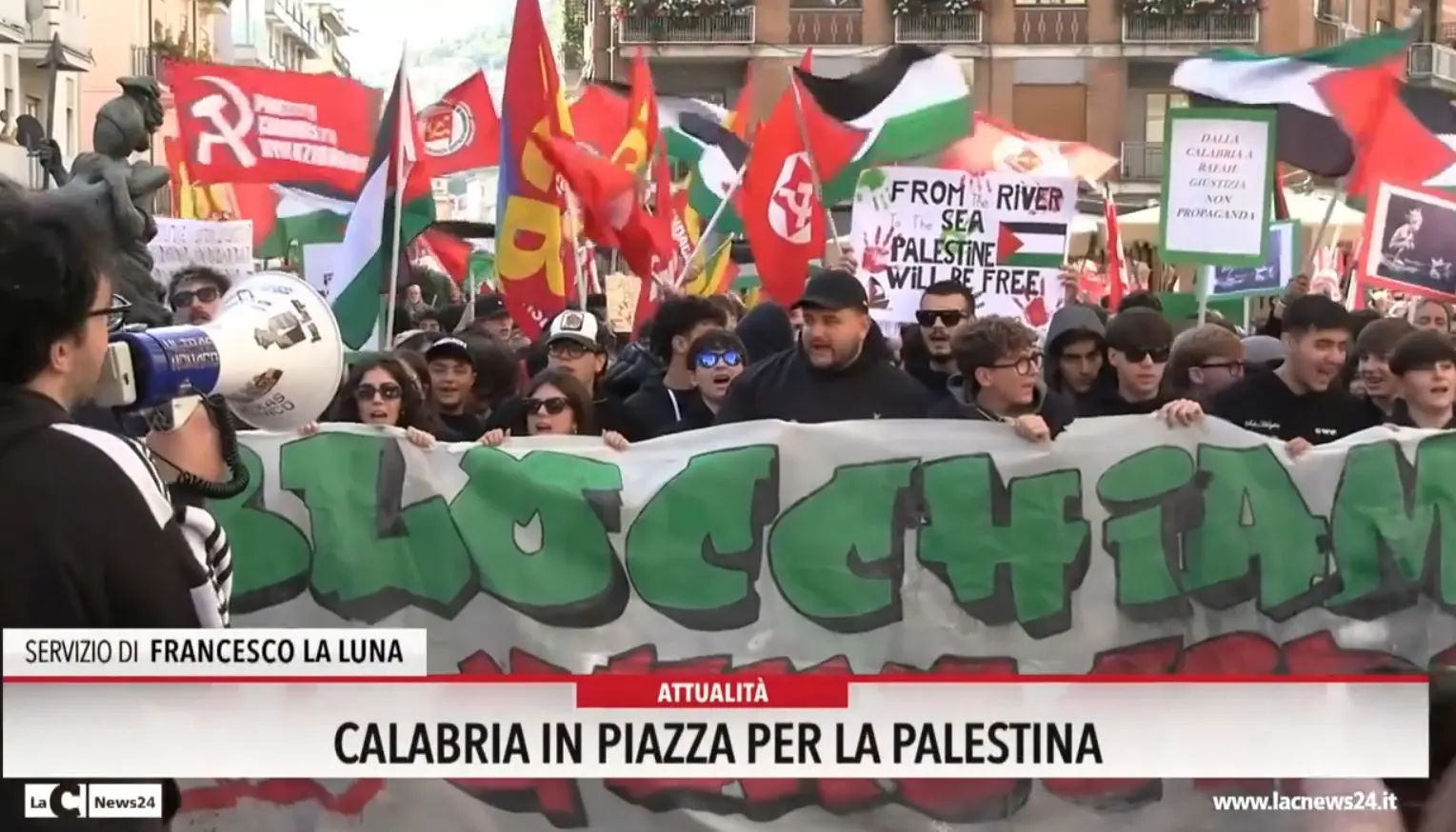 Calabria in piazza per la Palestina