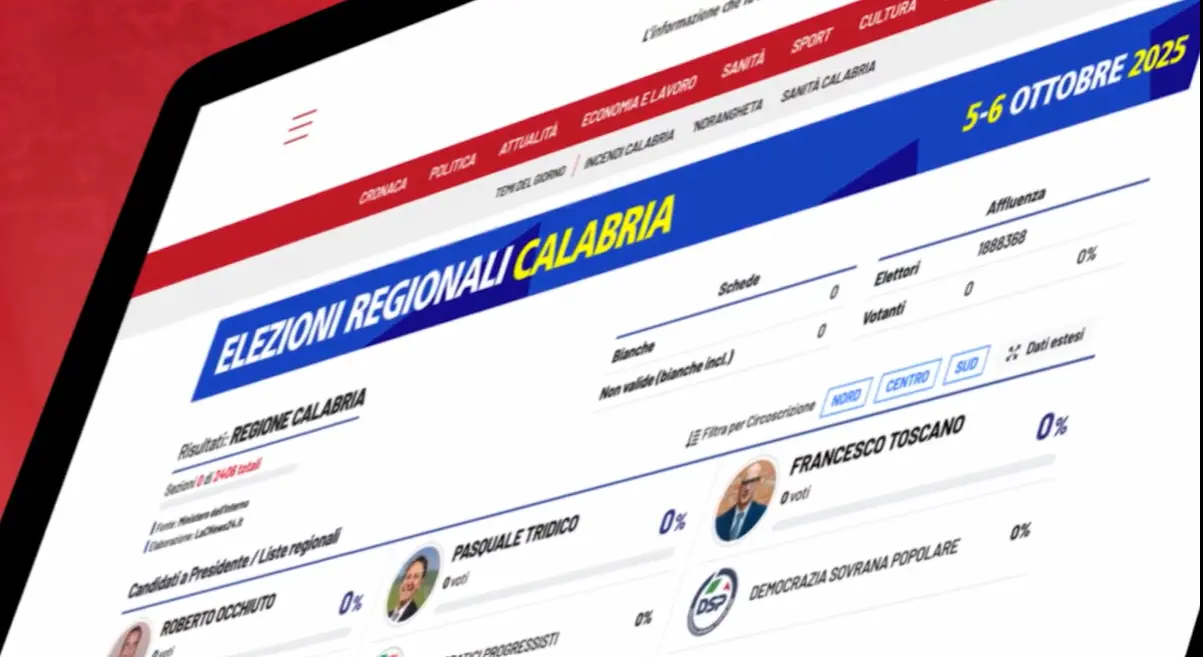 Regionali Calabria: il\u00A0Network LaC lancia il nuovo e innovativo sistema dati in tempo reale\n