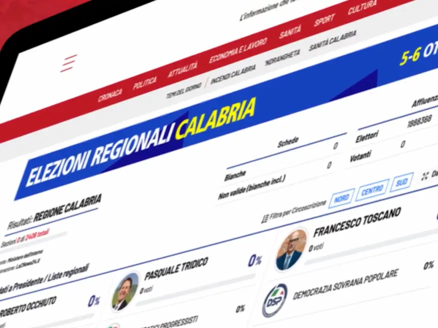 Regionali Calabria: il Network LaC lancia il nuovo e innovativo sistema dati in tempo reale