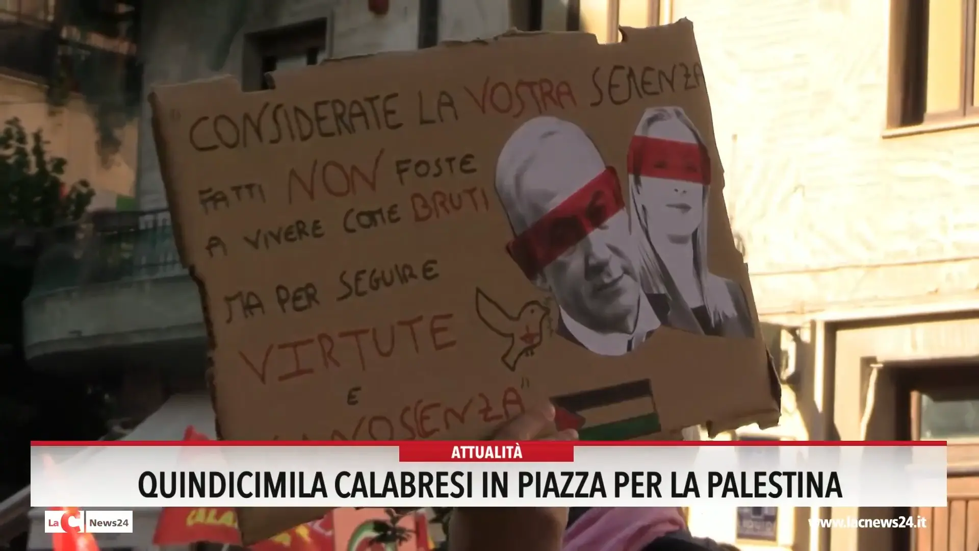 Quindicimila calabresi in piazza per la Palestina
