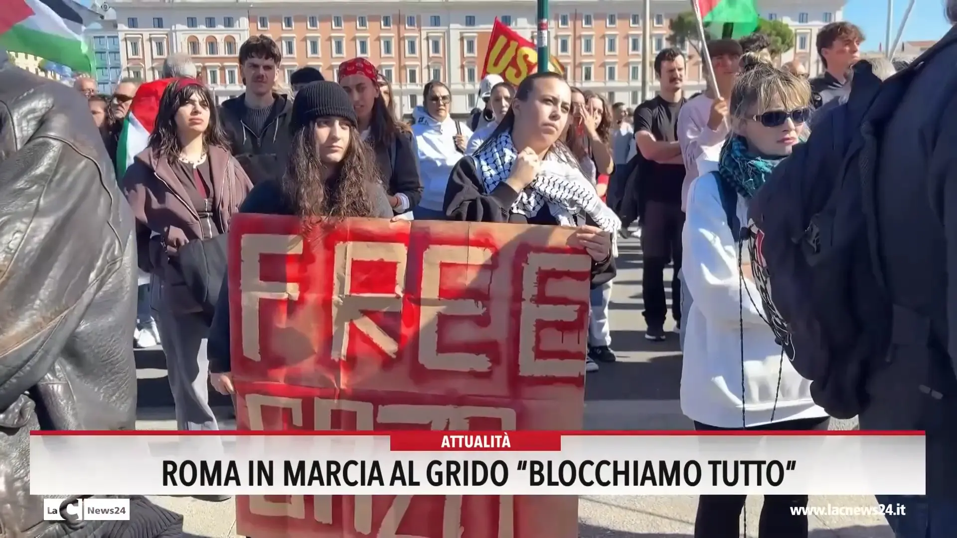 Roma in marcia al grido \"Blocchiamo tutto\"