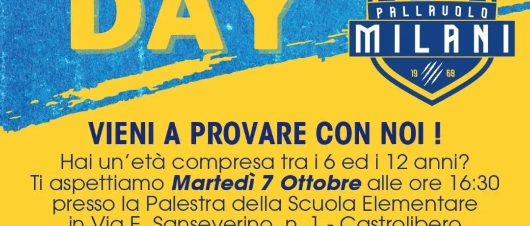 Milani Rende, open day per avvicinare i bambini allo sport