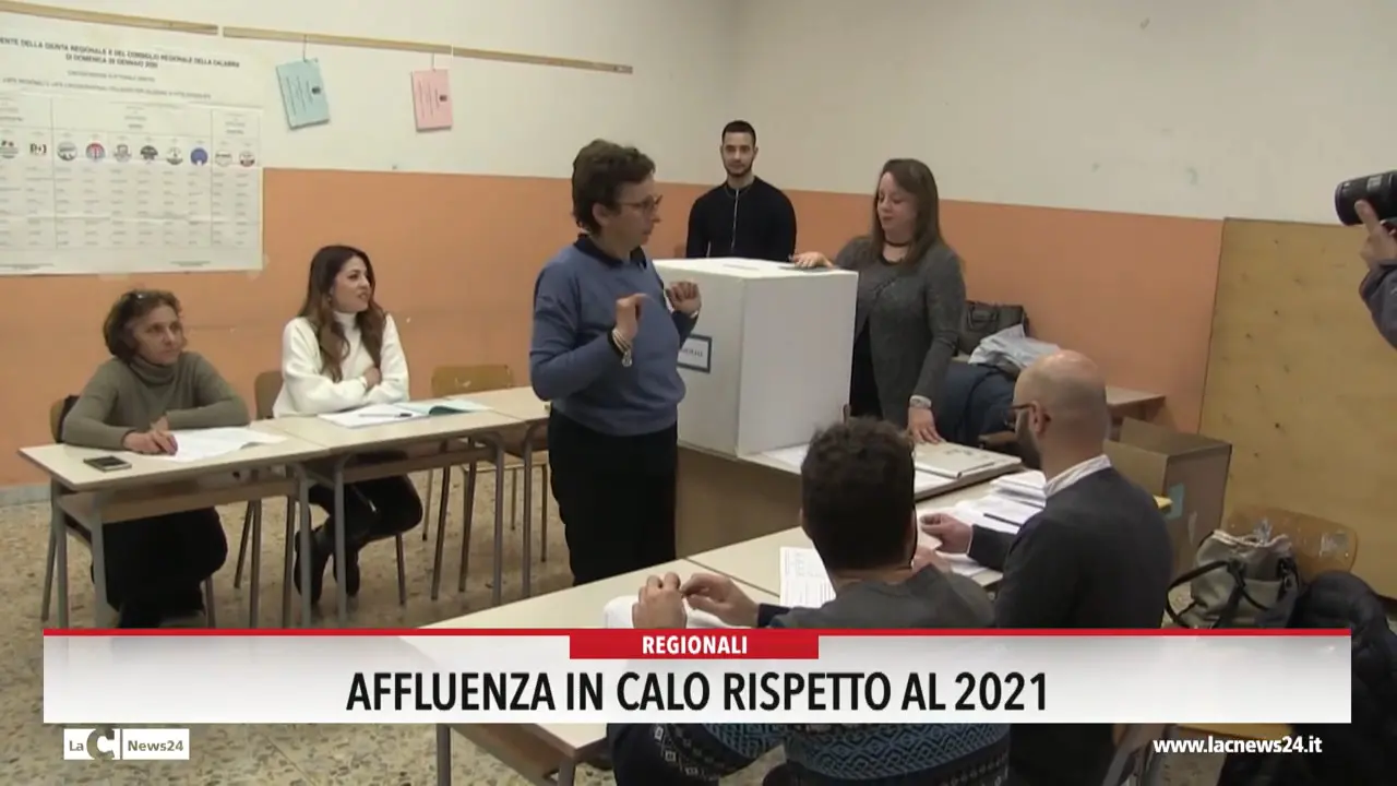 Affluenza in calo rispetto al 2021