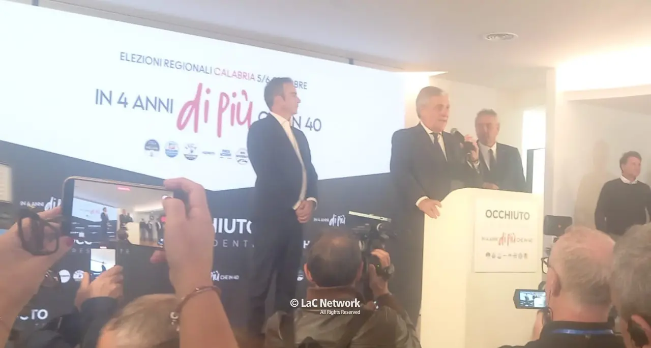 Regionali, Tajani in Calabria: «Nessun dubbio sulla vittoria di Occhiuto, alleanza di centrodestra stabile e questo piace»