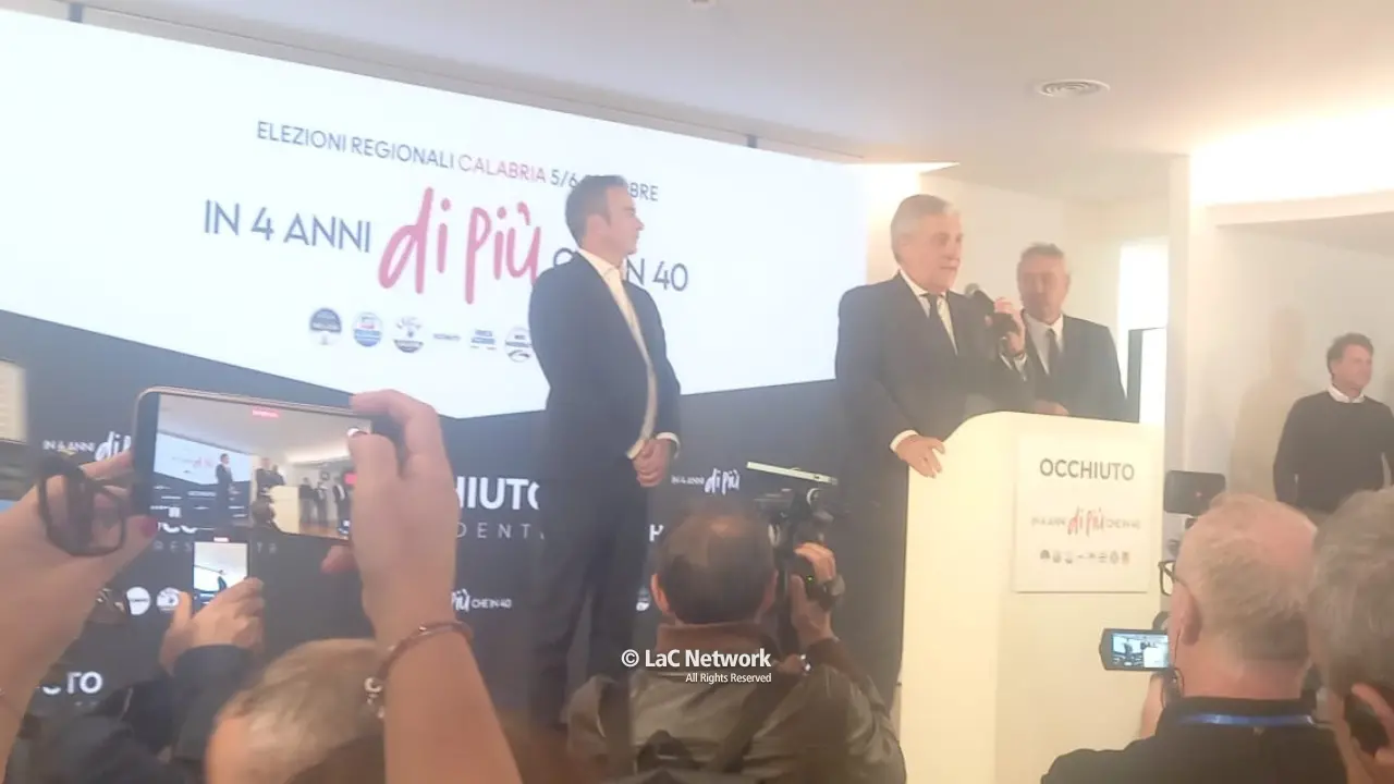 Regionali, Tajani in Calabria: «Nessun dubbio sulla vittoria di Occhiuto, alleanza di centrodestra stabile e questo piace»
