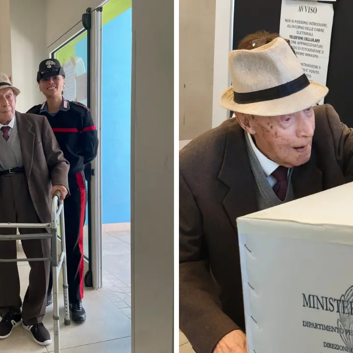 Zambrone, a 101 anni va a votare: Michele Tripodi tra gli elettori più anziani del Vibonese\n