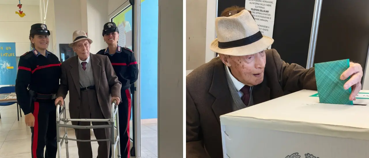 Zambrone, a 101 anni va a votare: Michele Tripodi tra gli elettori più anziani del Vibonese\n
