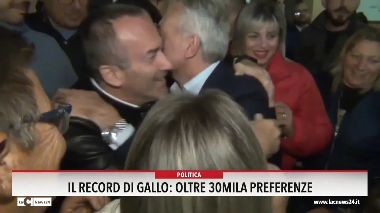 Il record di Gallo: oltre 30mila preferenze