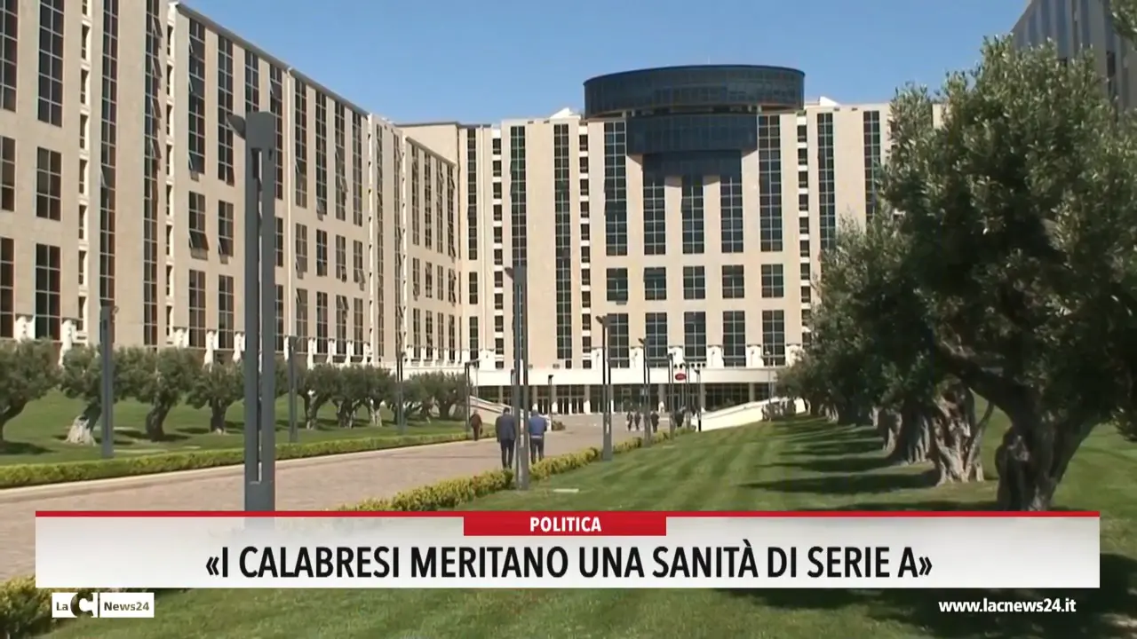 «I calabresi meritano una sanità di serie A»