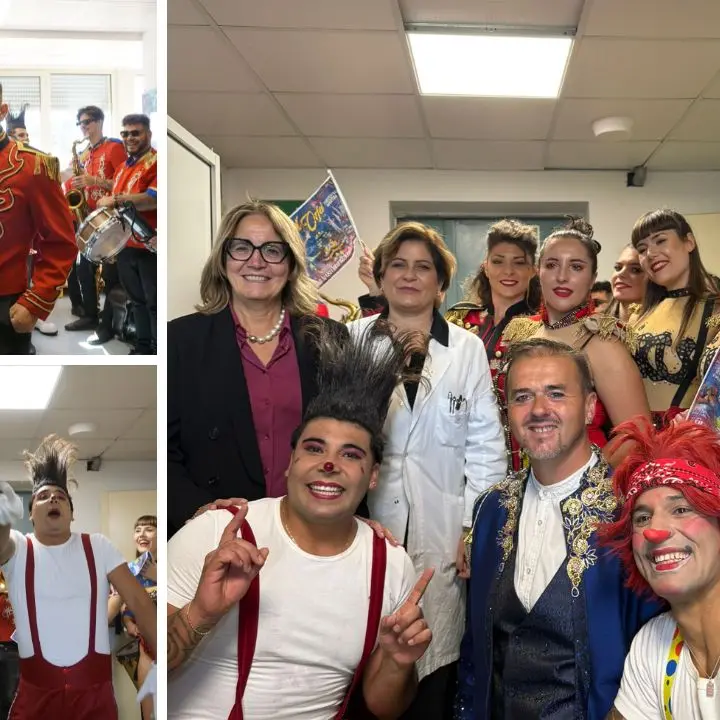 Acrobati, ballerine e clown “invadono” l’ospedale di Reggio Calabria strappando sorrisi ai piccoli pazienti\n