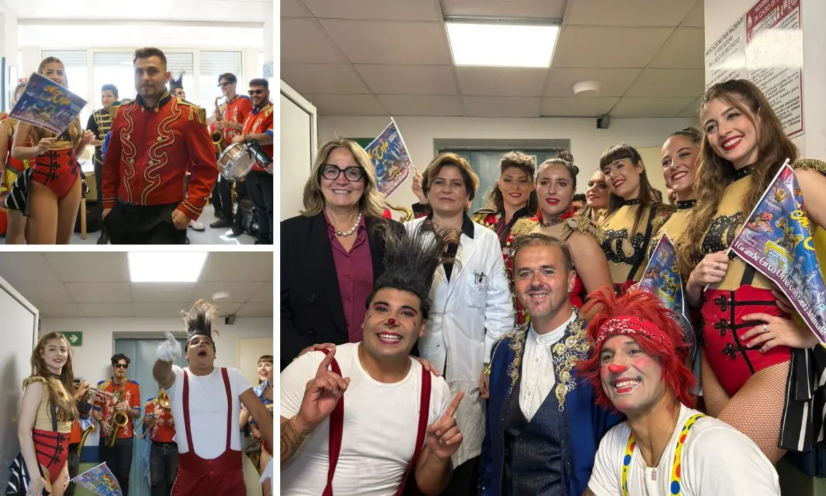 Acrobati, ballerine e clown “invadono” l’ospedale di Reggio Calabria strappando sorrisi ai piccoli pazienti\n