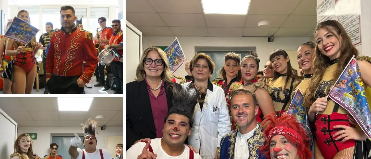 Acrobati, ballerine e clown “invadono” l’ospedale di Reggio Calabria strappando sorrisi ai piccoli pazienti\n