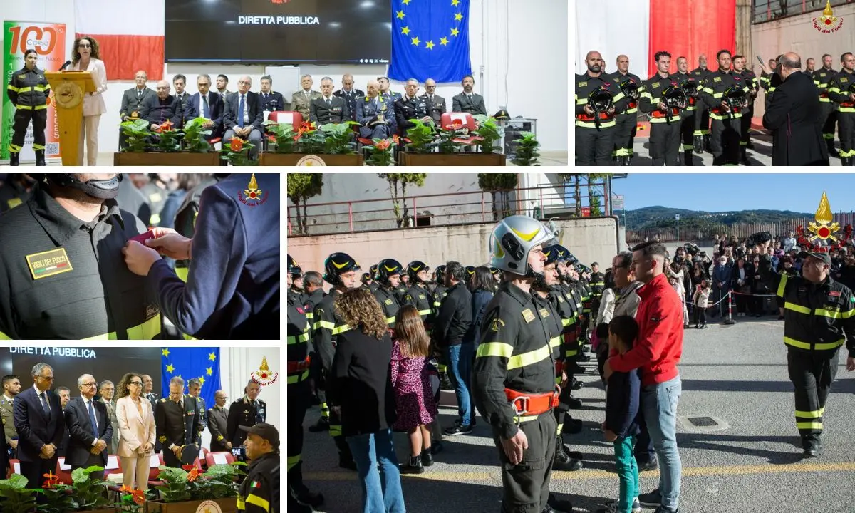 Lamezia, giurano 28 vigili del fuoco del centesimo corso di formazione. Evento parallelo a Roma per altre 722 unità\n