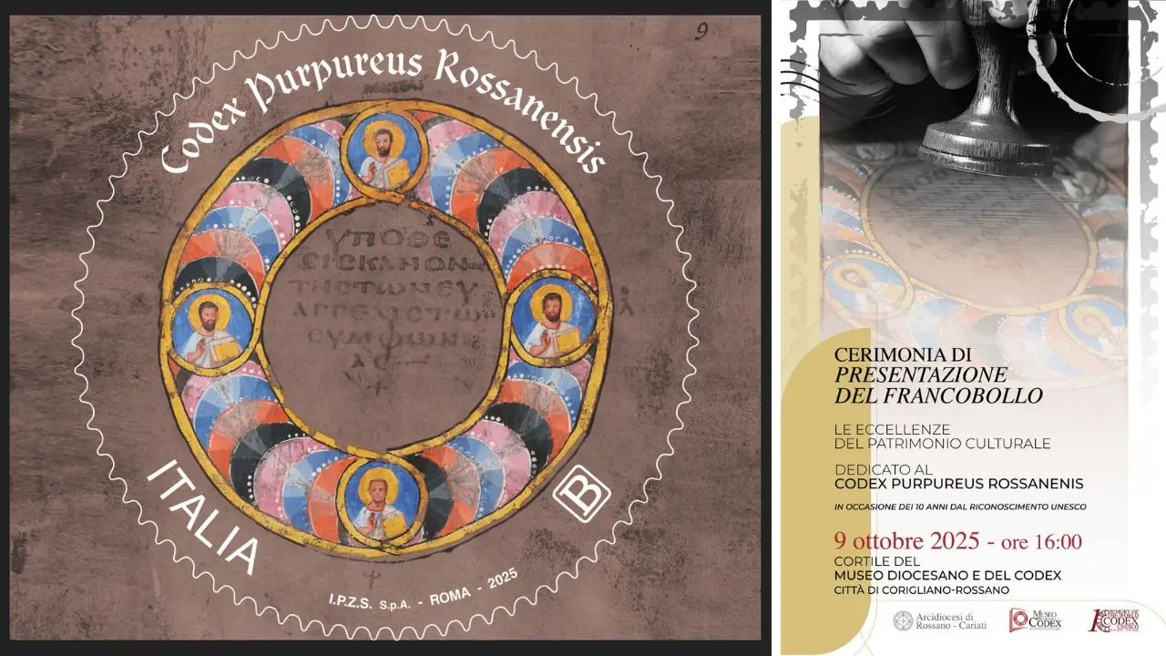 Rossano, Poste italiane dedica un francobollo al\u00A0Codex Purpureus Rossanensis\n