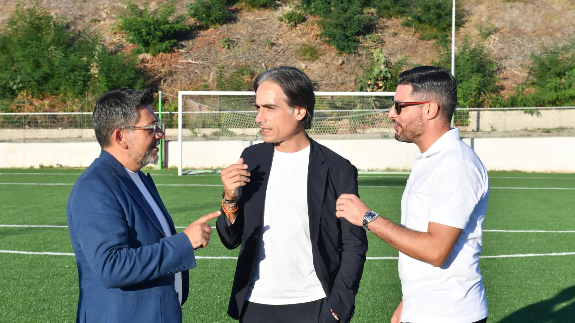 Sopralluogo del sindaco Falcomatà allo stadio di calcio di Catona