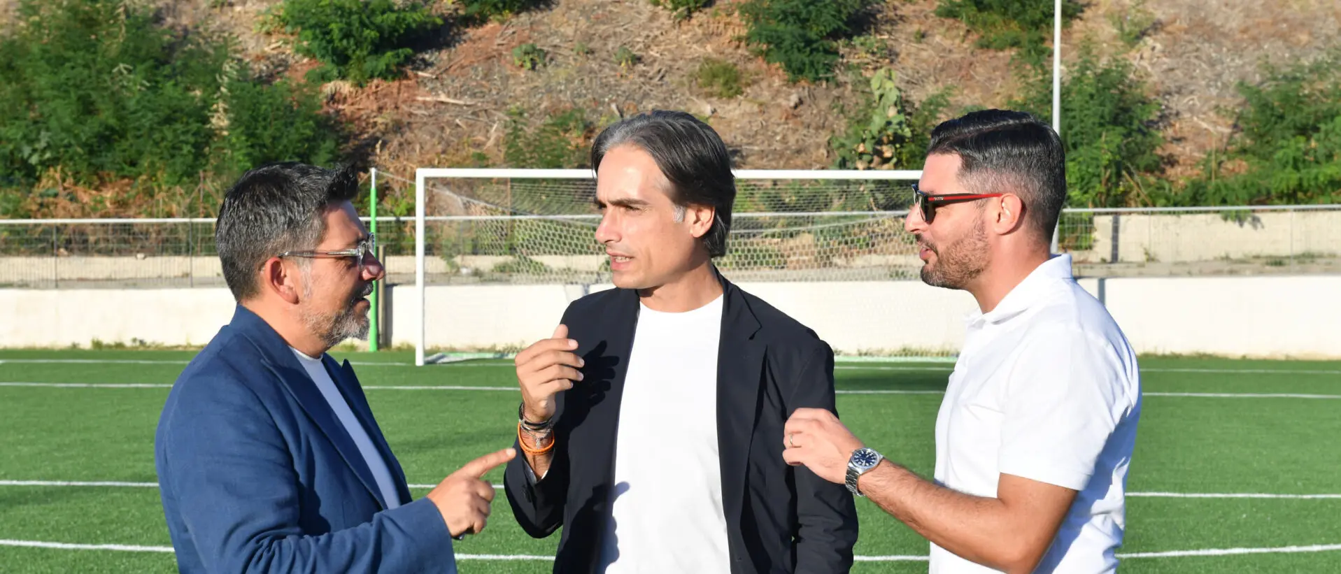 Sopralluogo del sindaco Falcomatà allo stadio di calcio di Catona