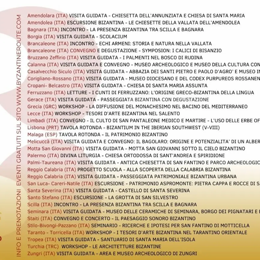 Al via il BRIA FEST: un itinerario internazionale tra i luoghi della memoria bizantina