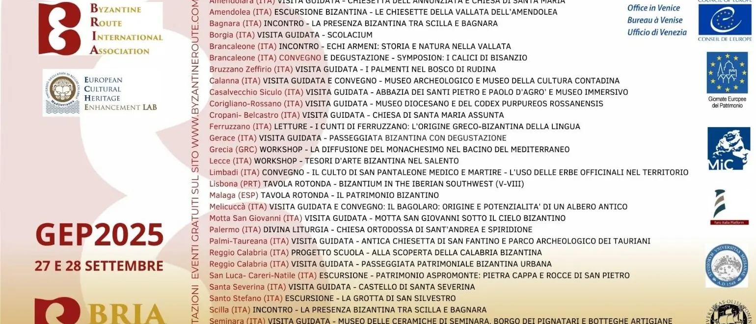 Al via il BRIA FEST: un itinerario internazionale tra i luoghi della memoria bizantina