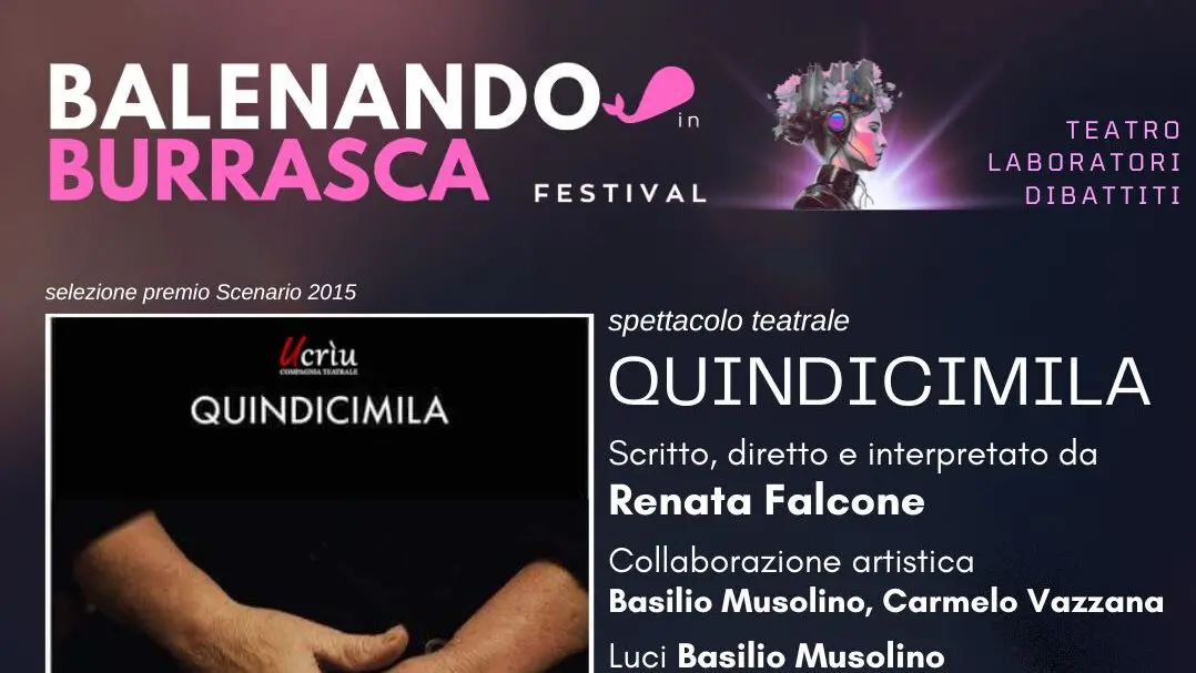 Reggio, Renata Falcone porta in scena la forza silenziosa delle donne al Balenando in Burrasca Festival