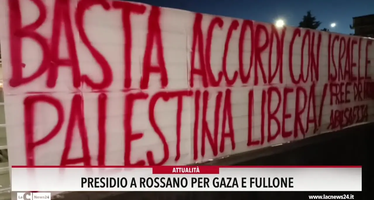 Presidio a Rossano per Gaza e Fullone