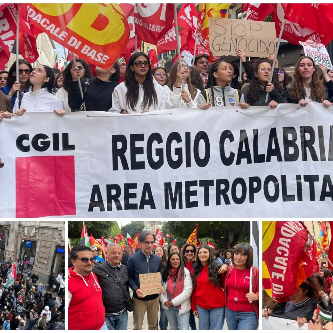 Reggio Calabria scende in piazza per Gaza: studenti, sindacati e portuali uniti nello sciopero generale - FOTOGALLERY