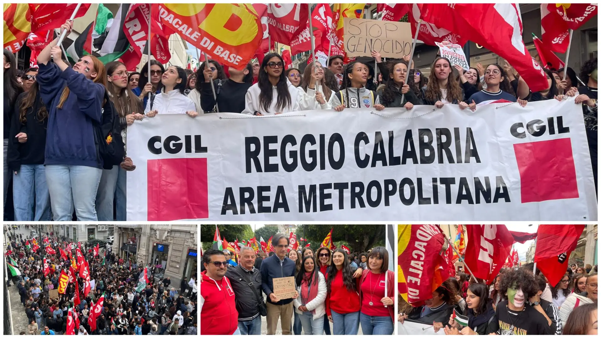 Reggio Calabria scende in piazza per Gaza: studenti, sindacati e portuali uniti nello sciopero generale - FOTOGALLERY