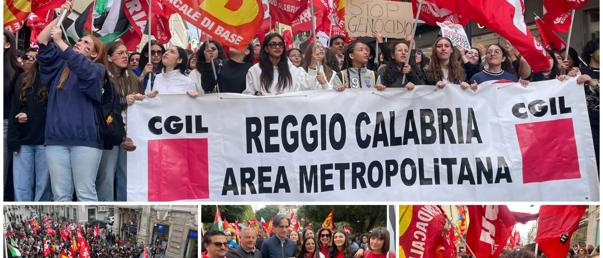 Reggio Calabria scende in piazza per Gaza: studenti, sindacati e portuali uniti nello sciopero generale - FOTOGALLERY