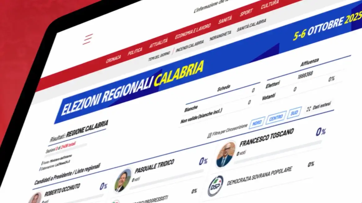 Regionali Calabria: il Network LaC lancia il nuovo e innovativo sistema dati in tempo reale