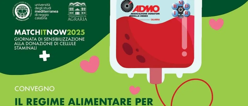 Reggio, il 9 ottobre il convegno “Il regime alimentare per la salute del donatore”