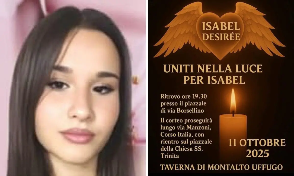 Taverna di Montalto si illumina per Isabel: fiaccolata in memoria della 16enne morta a Roma\n
