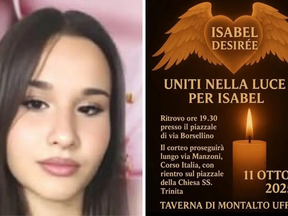 Taverna di Montalto si illumina per Isabel: fiaccolata in memoria della 16enne morta a Roma