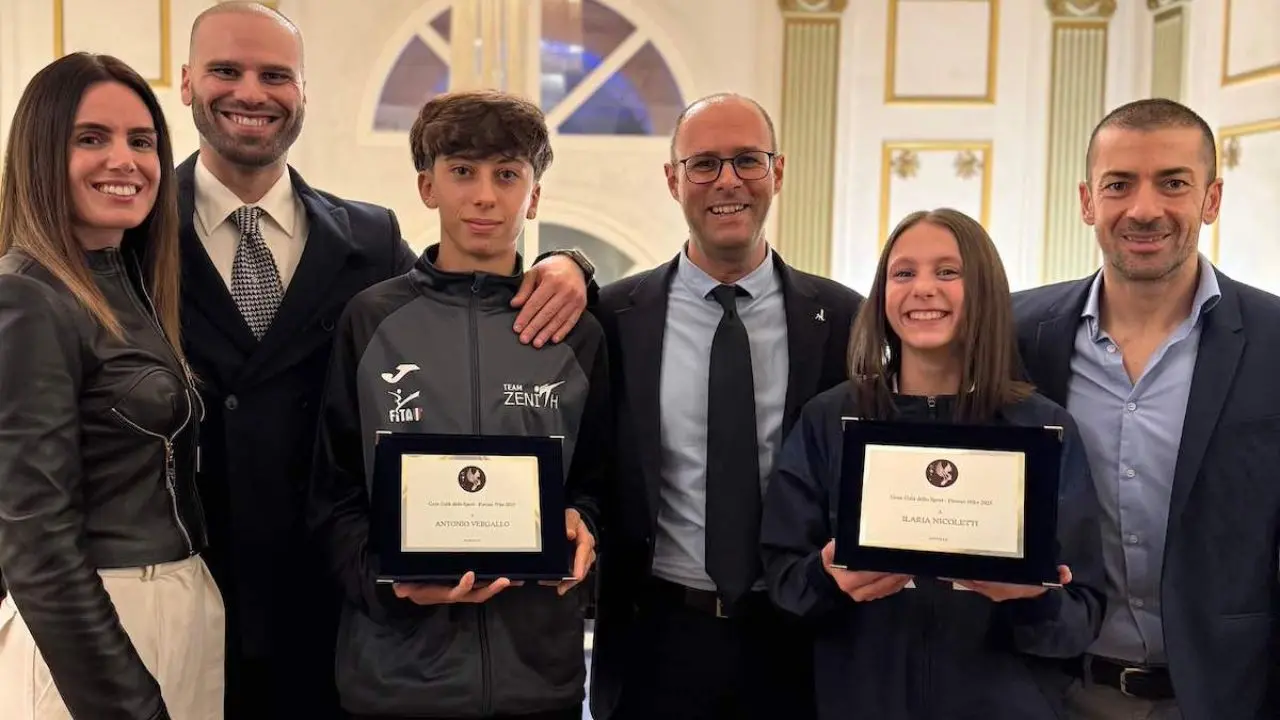 Taekwondo, Ilaria Nicoletti e Antonio Vergallo ricevono il Premio Nike al Rendano di Cosenza\n
