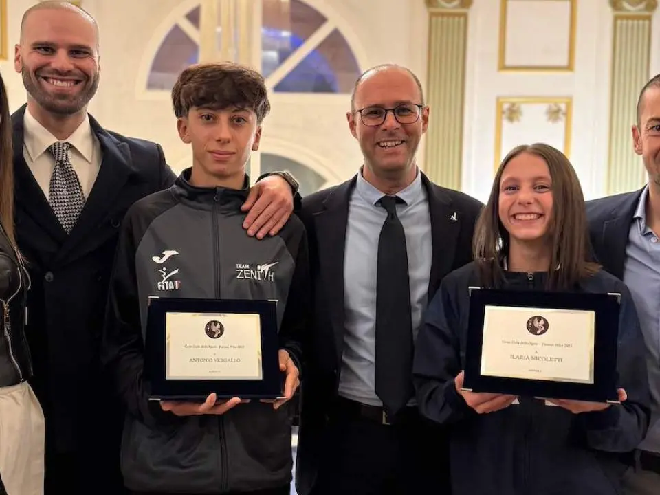 Taekwondo, Ilaria Nicoletti e Antonio Vergallo ricevono il Premio Nike al Rendano di Cosenza